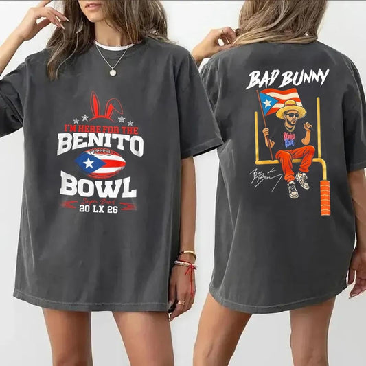 Comfort Colors Bad Bunny Benito Bowl Super Bowl 2026 Puerto Rico Flag Shirt - Tuli Clothing